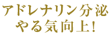 アドレナリン分泌 やる気向上！