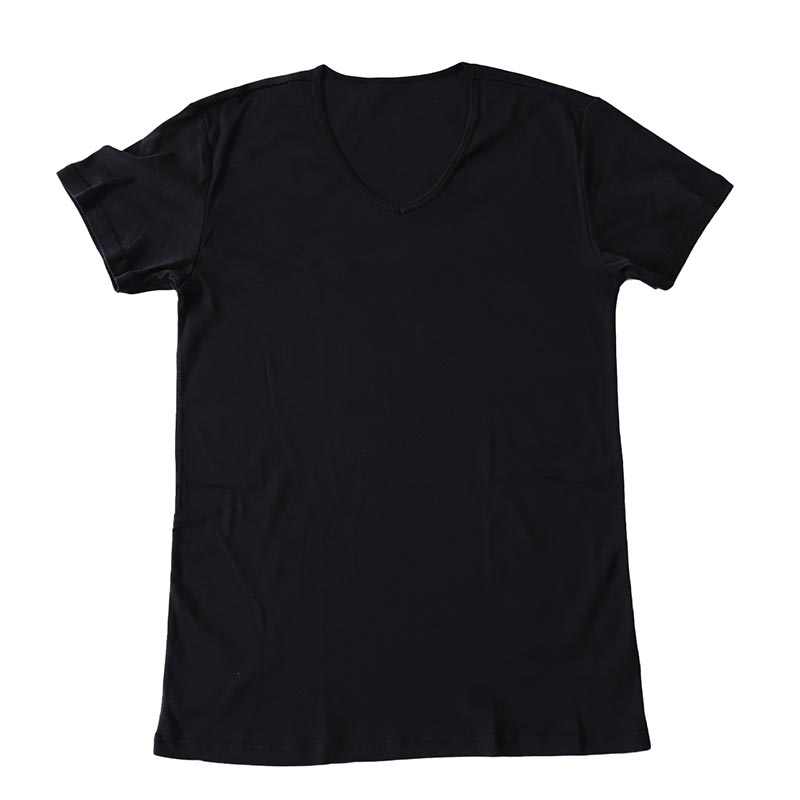 stk203 Vネック Tシャツ ブラック