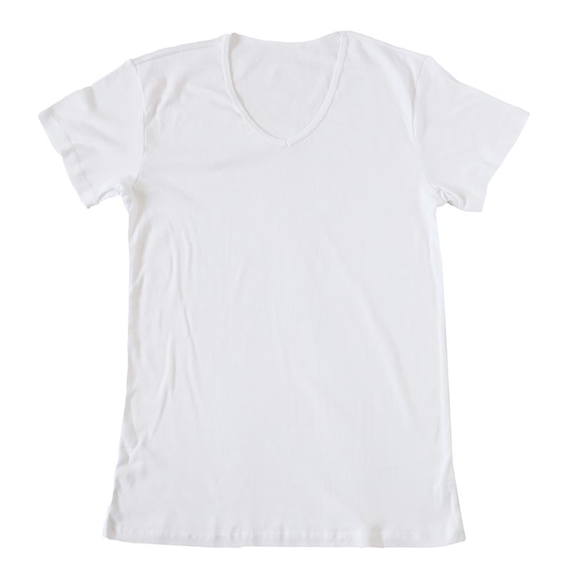 stk203 Vネック Tシャツ ホワイト