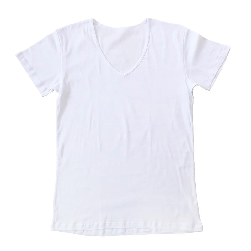 stk204 深Vネック Tシャツ ホワイト