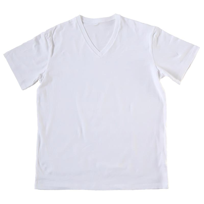 stk217 VネックTシャツ  ホワイト